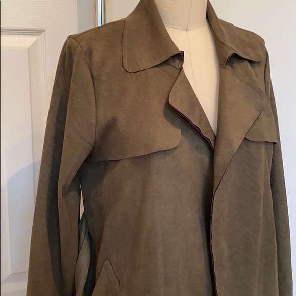FAUX SUEDE TRENCH - Picture 2 of 5
